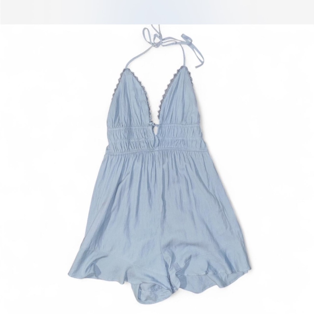 Love Tree Light Blue Halter Chemise